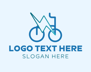 Quad Bike - Blue Electric Bike logo design