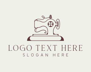 Needlework - Traditional Sewing Machine logo design