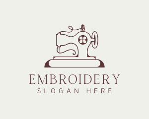 Traditional Sewing Machine logo design