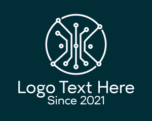 Technician - Circle Cyber Circuit logo design