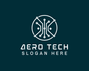 Tech Cyber Circuit logo design