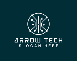 Tech Cyber Circuit logo design