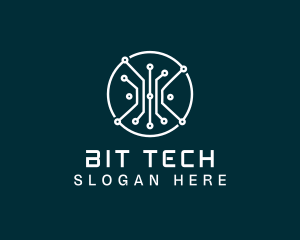 Tech Cyber Circuit logo design