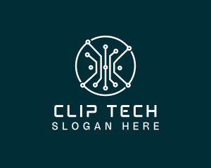 Tech Cyber Circuit logo design