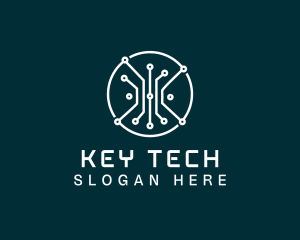 Tech Cyber Circuit logo design