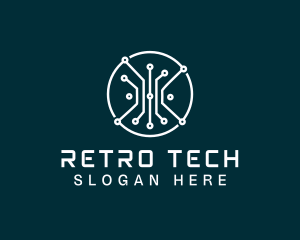 Tech Cyber Circuit logo design