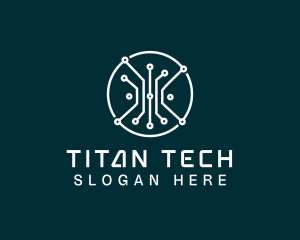 Tech Cyber Circuit logo design