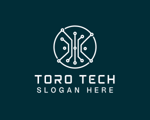 Tech Cyber Circuit logo design