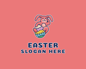 Easter Egg Rabbit  logo design