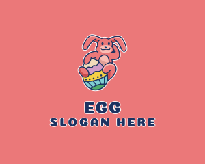 Easter Egg Rabbit  logo design