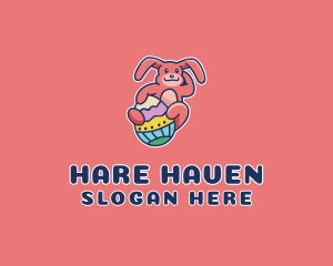 Easter Egg Rabbit  logo design