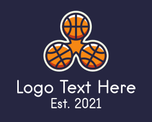Round - Basketball Fidget Spinner logo design