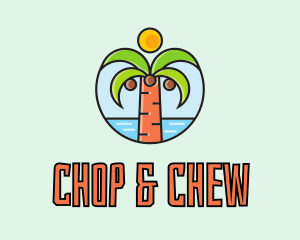 Multicolor - Beach Coconut Tree logo design