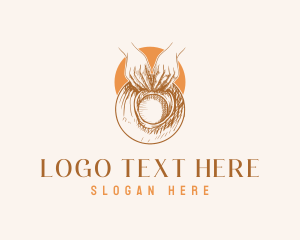 Hand Drawn - Hand Pottery Clay logo design