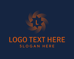Flow - Abstract Wave Streak Lettermark logo design