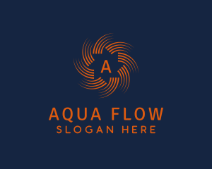 Flow - Technology Wave Streak logo design