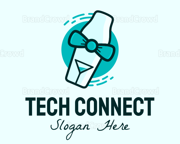 Bow Tie Cocktail Shaker Logo