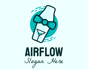 Bow Tie Cocktail Shaker logo design