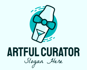 Bow Tie Cocktail Shaker logo design