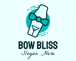 Bow Tie Cocktail Shaker logo design