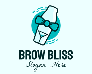 Bow Tie Cocktail Shaker logo design