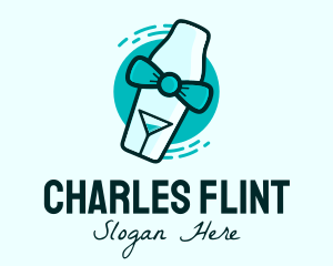 Bow Tie Cocktail Shaker logo design