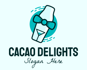 Bow Tie Cocktail Shaker logo design