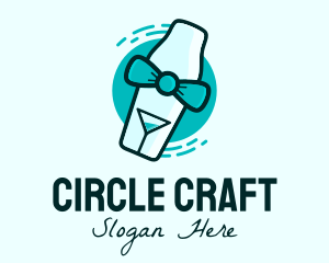 Bow Tie Cocktail Shaker logo design