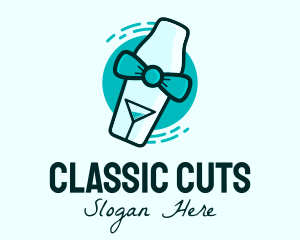 Bow Tie Cocktail Shaker logo design