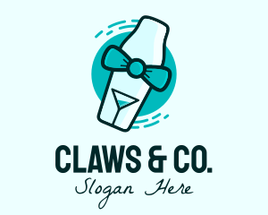 Bow Tie Cocktail Shaker logo design