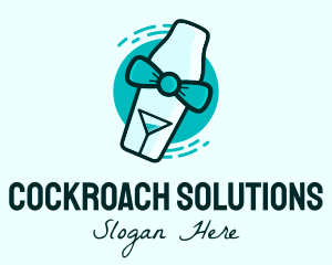 Bow Tie Cocktail Shaker logo design