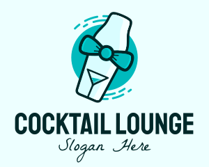 Bow Tie Cocktail Shaker logo design