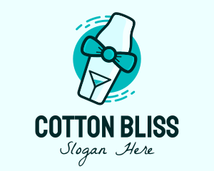 Bow Tie Cocktail Shaker logo design