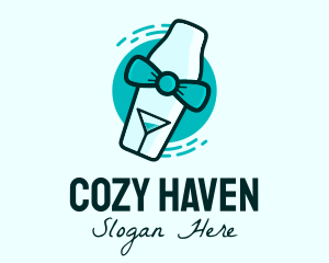 Bow Tie Cocktail Shaker logo design