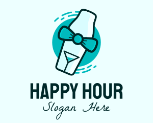 Bow Tie Cocktail Shaker logo design