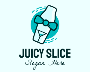 Bow Tie Cocktail Shaker logo design