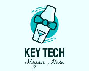 Bow Tie Cocktail Shaker logo design