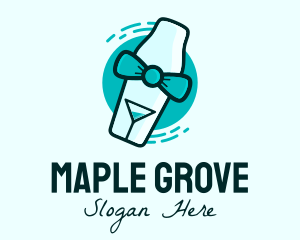 Bow Tie Cocktail Shaker logo design