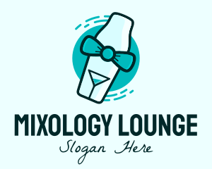 Cocktail - Bow Tie Cocktail Shaker logo design