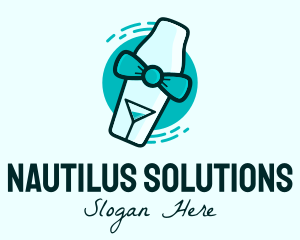 Bow Tie Cocktail Shaker logo design