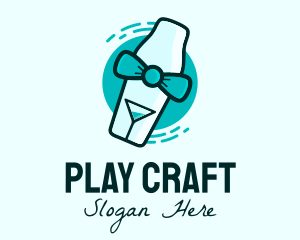 Bow Tie Cocktail Shaker logo design