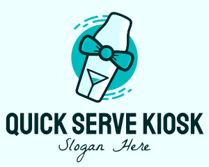 Bow Tie Cocktail Shaker logo design