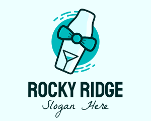 Bow Tie Cocktail Shaker logo design