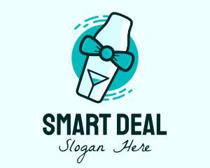 Bow Tie Cocktail Shaker logo design