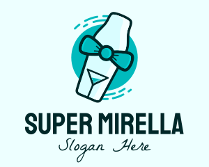 Bow Tie Cocktail Shaker logo design