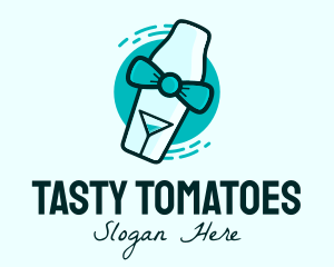 Bow Tie Cocktail Shaker logo design