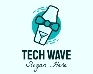 Bow Tie Cocktail Shaker logo design