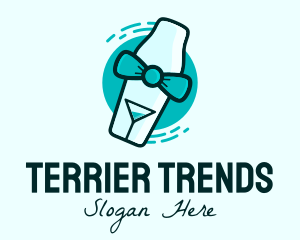 Bow Tie Cocktail Shaker logo design