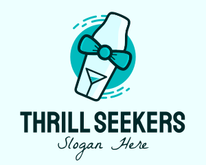 Bow Tie Cocktail Shaker logo design