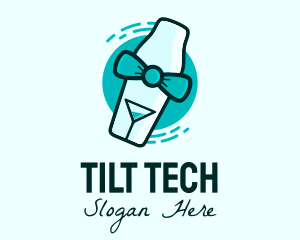 Bow Tie Cocktail Shaker logo design